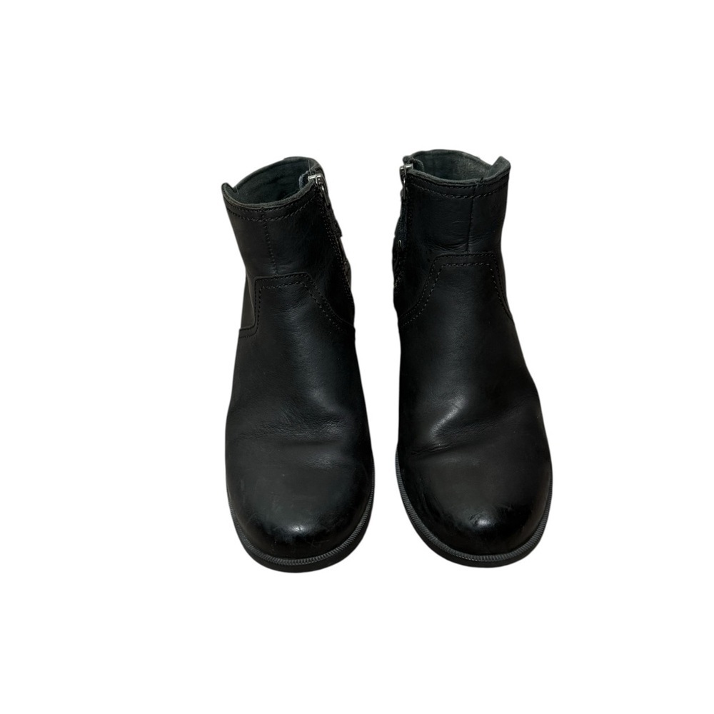 Teva Foxy Black Zip Close Leather Ankle Boot Bootie Size 8.5